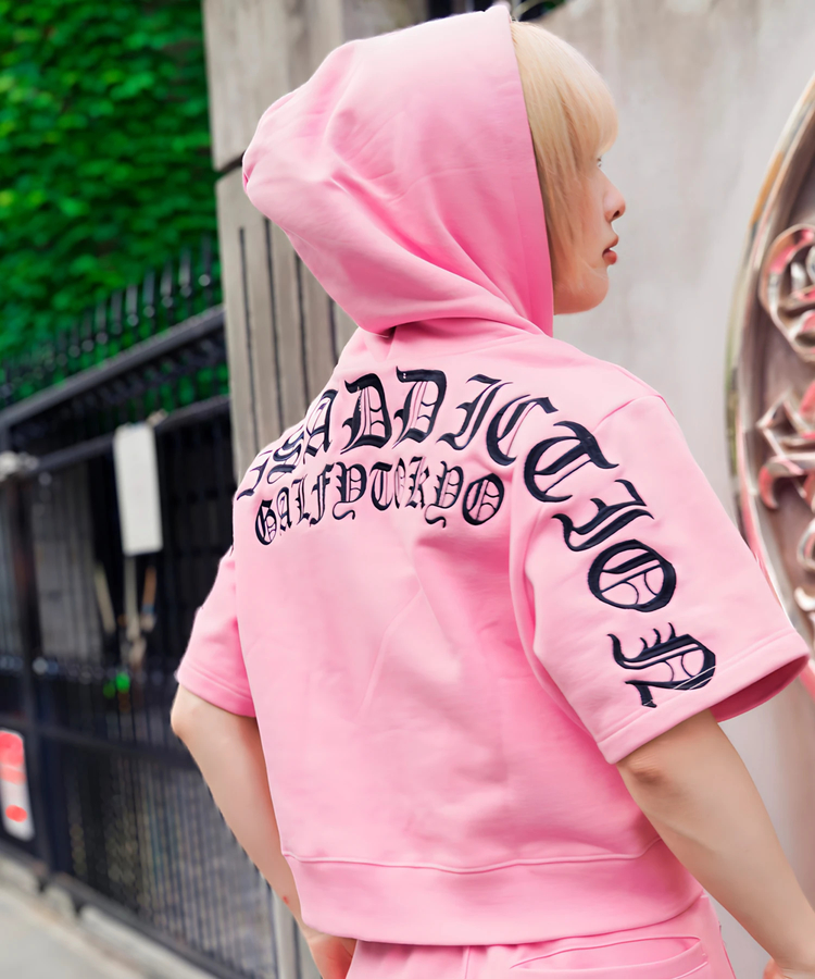 JACKROSE(ジャックローズ) |【GALFY×GALLIS ADDICTION】クロスガリノハーツ半袖パーカー*セットアップ対応(MENS/WOMENS)