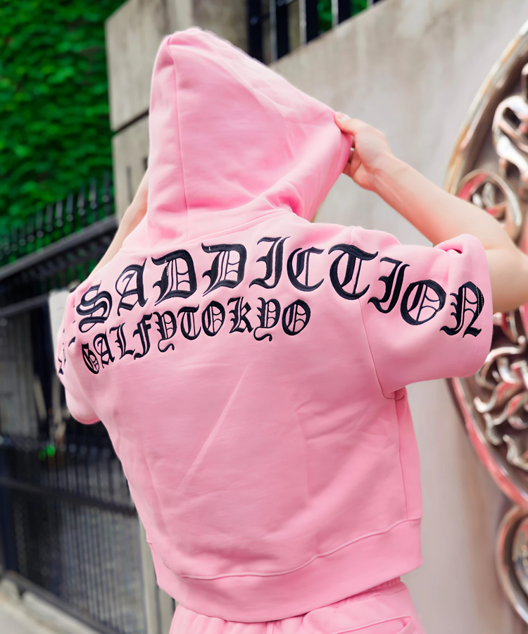 JACKROSE(ジャックローズ) |【GALFY×GALLIS ADDICTION】クロスガリノハーツ半袖パーカー*セットアップ対応(MENS/WOMENS)