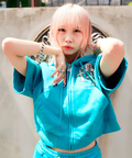 JACKROSE(ジャックローズ) |【GALFY×GALLIS ADDICTION】クロスガリノハーツ半袖パーカー*セットアップ対応(MENS/WOMENS)