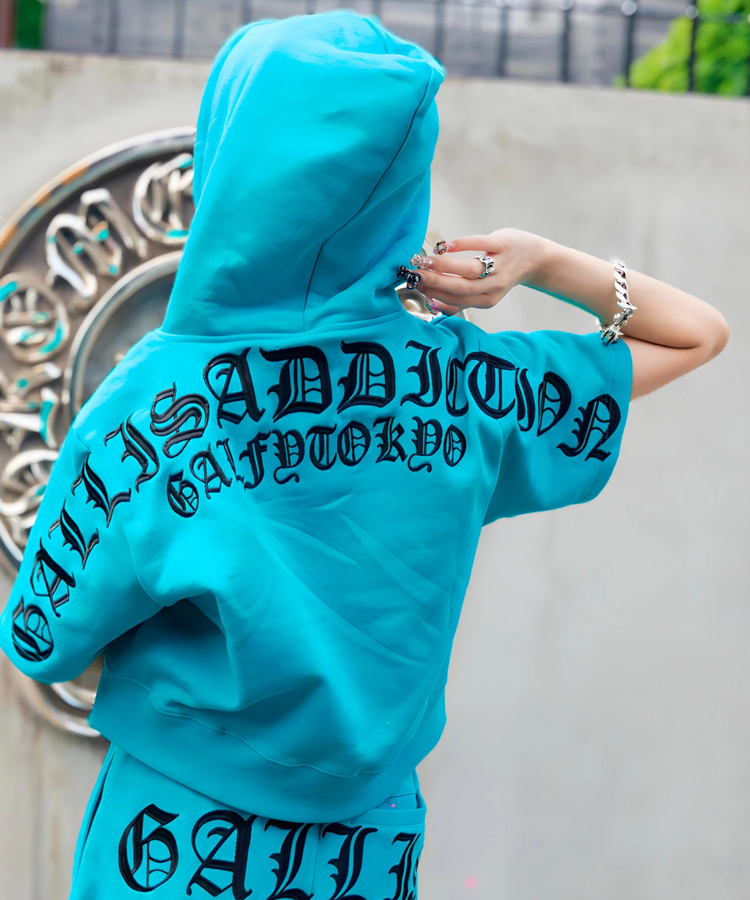 JACKROSE(ジャックローズ) |【GALFY×GALLIS ADDICTION】クロスガリノハーツ半袖パーカー*セットアップ対応(MENS/WOMENS)