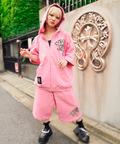 JACKROSE(ジャックローズ) |【GALFY×GALLIS ADDICTION】クロスガリノハーツ半袖パーカー*セットアップ対応(MENS/WOMENS)