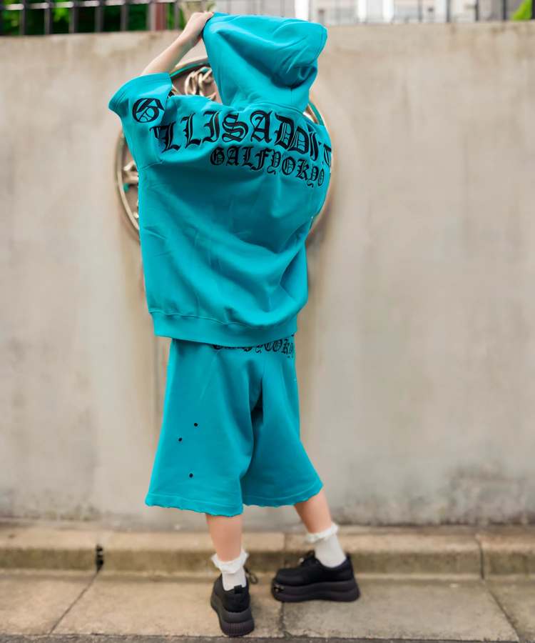JACKROSE(ジャックローズ) |【GALFY×GALLIS ADDICTION】クロスガリノハーツ半袖パーカー*セットアップ対応(MENS/WOMENS)