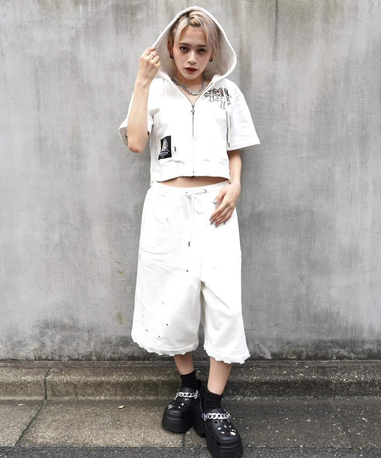 JACKROSE(ジャックローズ) |【GALFY×GALLIS ADDICTION】クロスガリノハーツ半袖パーカー*セットアップ対応(MENS/WOMENS)