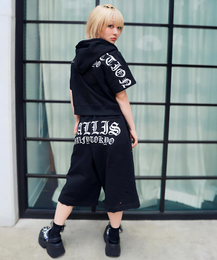 JACKROSE(ジャックローズ) |【GALFY×GALLIS ADDICTION】クロスガリノハーツ半袖パーカー*セットアップ対応(MENS/WOMENS)