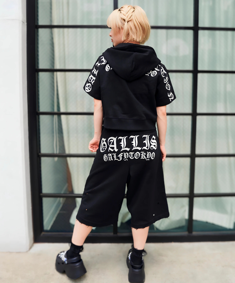 JACKROSE(ジャックローズ) |【GALFY×GALLIS ADDICTION】クロスガリノハーツ半袖パーカー*セットアップ対応(MENS/WOMENS)