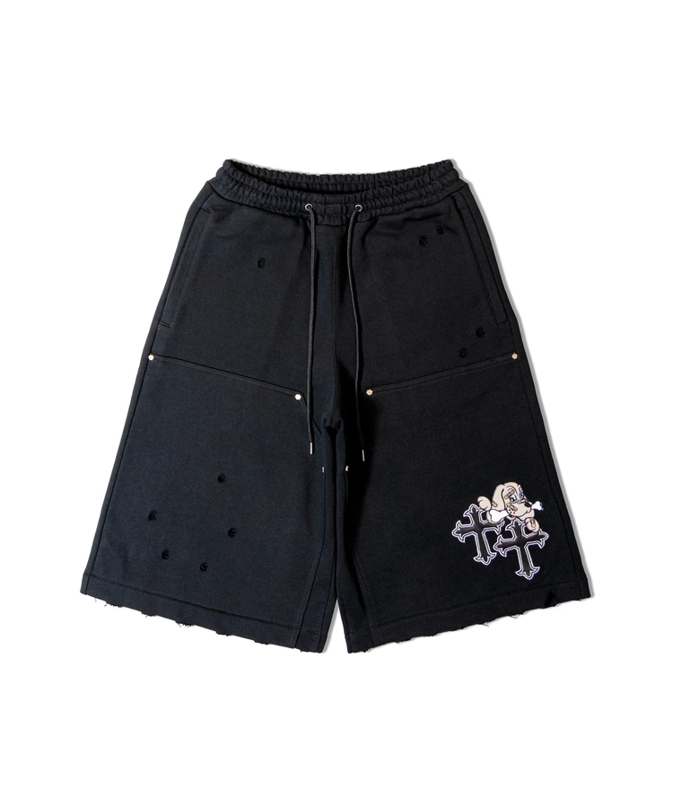 JACKROSE(ジャックローズ) |【GALFY×GALLIS ADDICTION】クロスガリノハーツハーフパンツ*セットアップ対応(MENS/WOMENS)