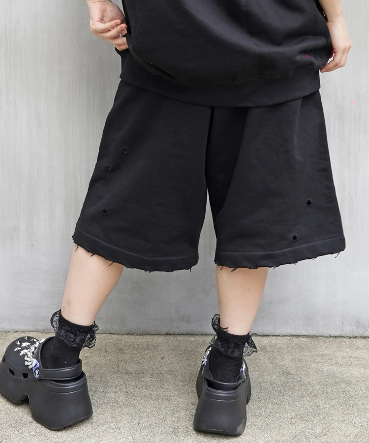 JACKROSE(ジャックローズ) |【GALFY×GALLIS ADDICTION】クロスガリノハーツハーフパンツ*セットアップ対応(MENS/WOMENS)