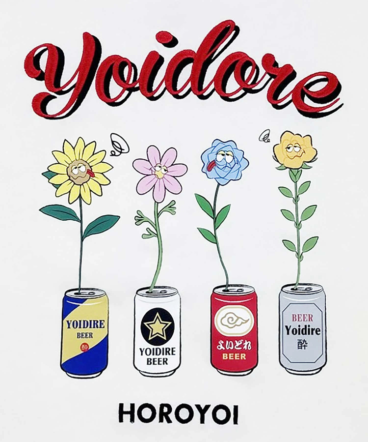 JACKROSE(ジャックローズ) |YOIDORE/酔いどれ 酔っ払いフラワー SS TEE(MENS)