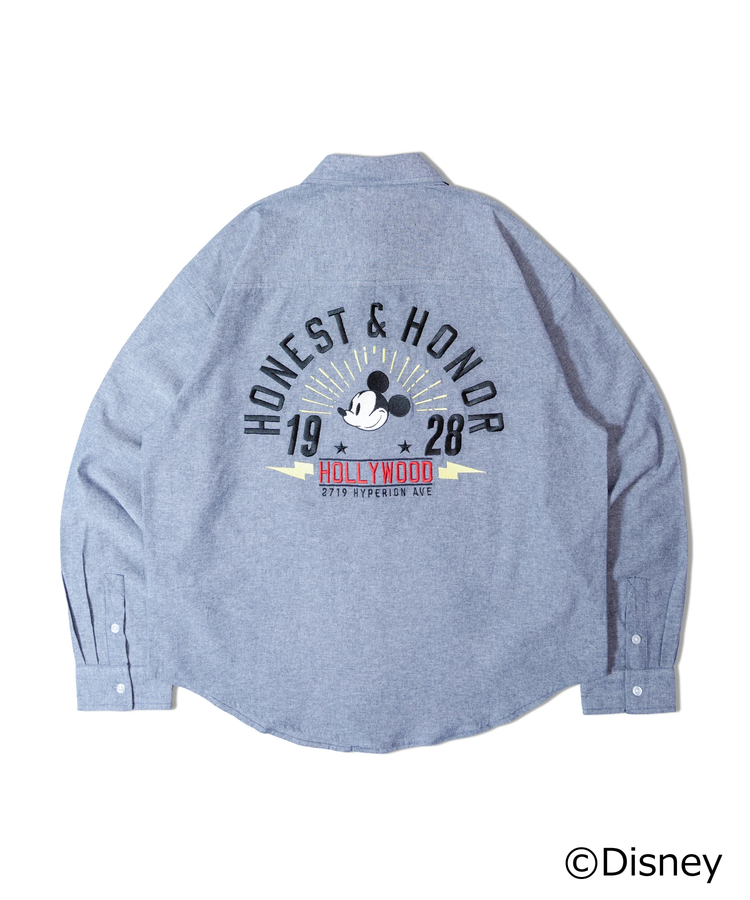 mickeyです★23SS ダンガリー刺繍シャツ Mickey ﾀﾞﾝｶﾞﾘｰ刺繍ｼｬﾂ – JACKROSE