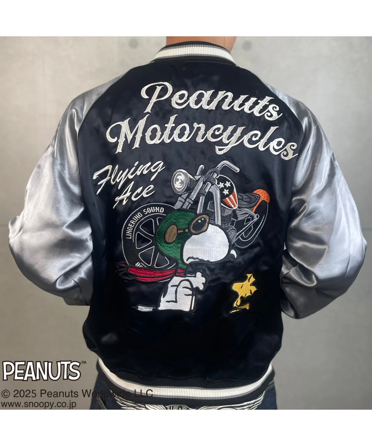 JACKROSE(ジャックローズ) |Flagstaff/フラッグスタッフ SNOOPY-MOTORCYCLES-リバーシブルスカジャン(MENS)