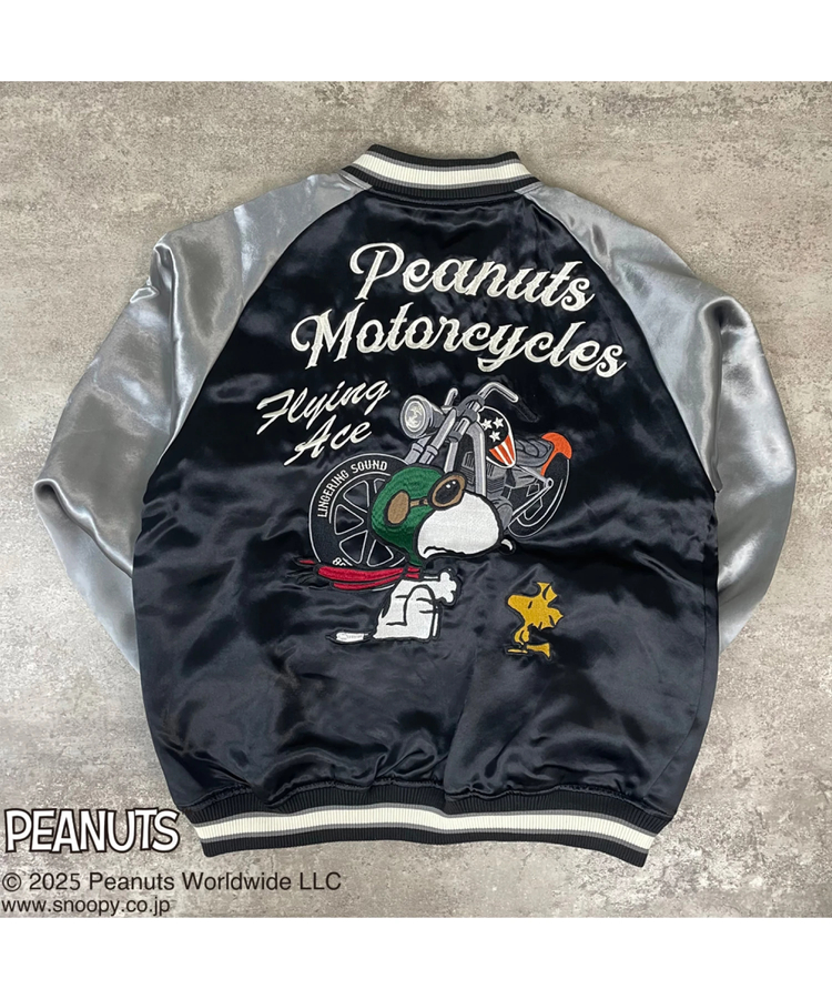 JACKROSE(ジャックローズ) |Flagstaff/フラッグスタッフ SNOOPY-MOTORCYCLES-リバーシブルスカジャン(MENS)