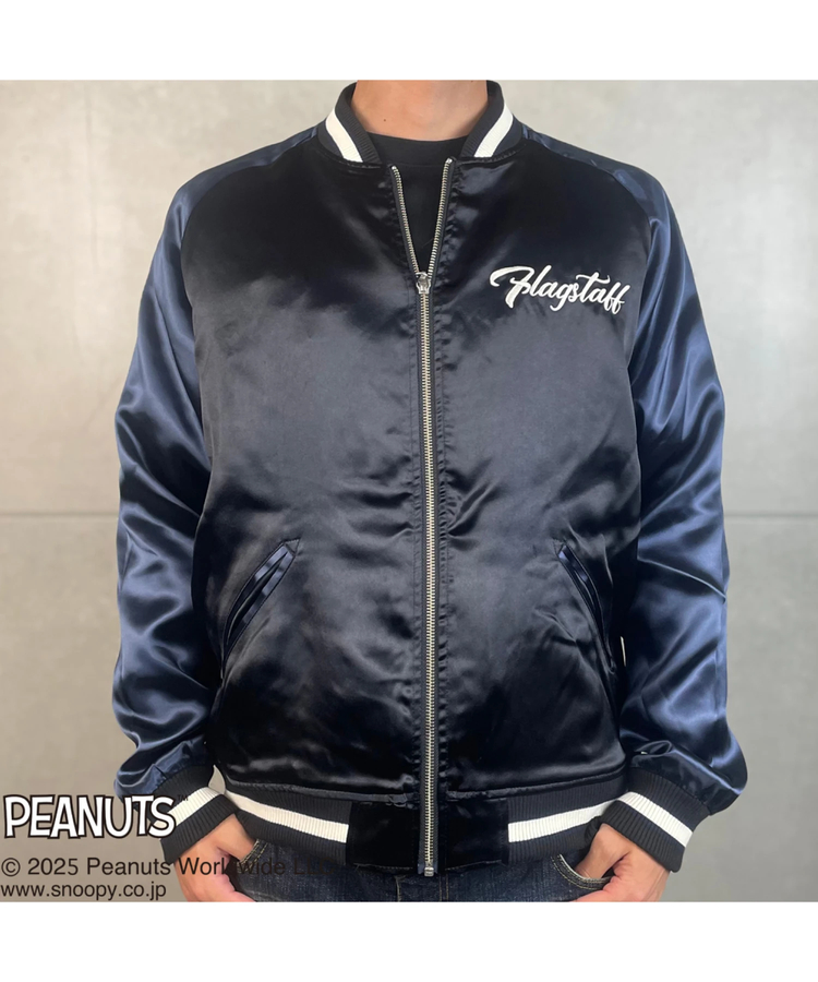 JACKROSE(ジャックローズ) |Flagstaff/フラッグスタッフ SNOOPY-MOTORCYCLES-リバーシブルスカジャン(MENS)