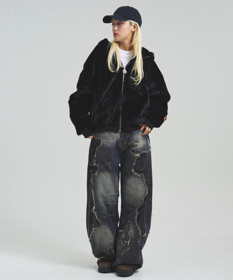 JACKROSE(ジャックローズ) |GA OLD ENGLISH LOGO FUR BLOUSON(MENS)