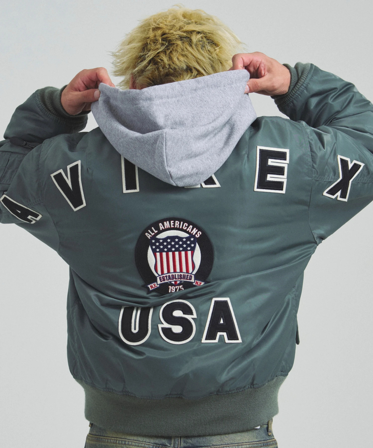 AVIREX/アヴィレックス MA-1 SIGNATURE BIG LOGO(MENS)｜ファッション