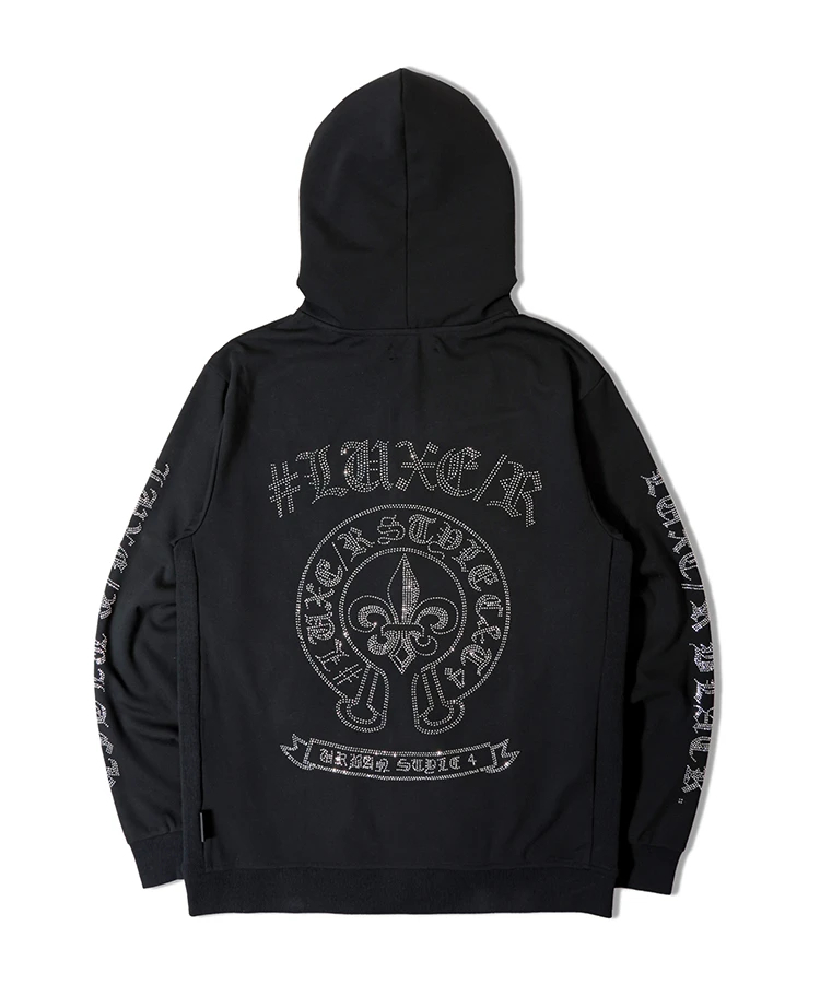 JACKROSE(ジャックローズ) |LUXE/R /ラグジュ 46172-ラインストーン・紋章ーZIP  UP PK(MENS) *セットアップ対応