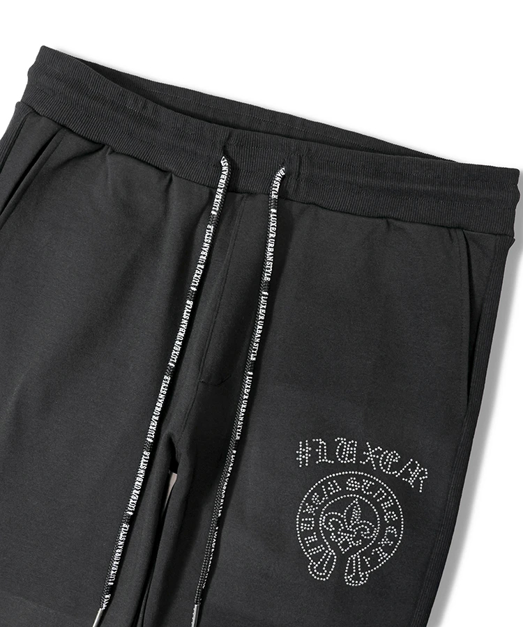 JACKROSE(ジャックローズ) |LUXE/R /ラグジュ 46173-ラインストーン・紋章ージョガーパンツ(MENS) *セットアップ対応