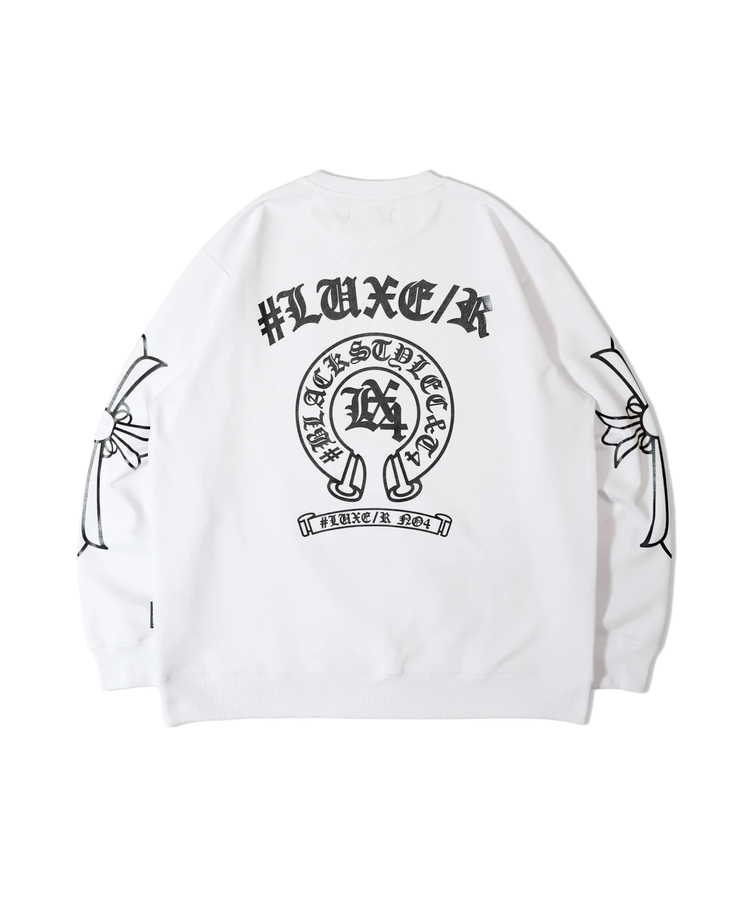 JACKROSE(ジャックローズ) |LUXE/R/ラグジュ 46113-クロスプリント クルースウェット(MENS)