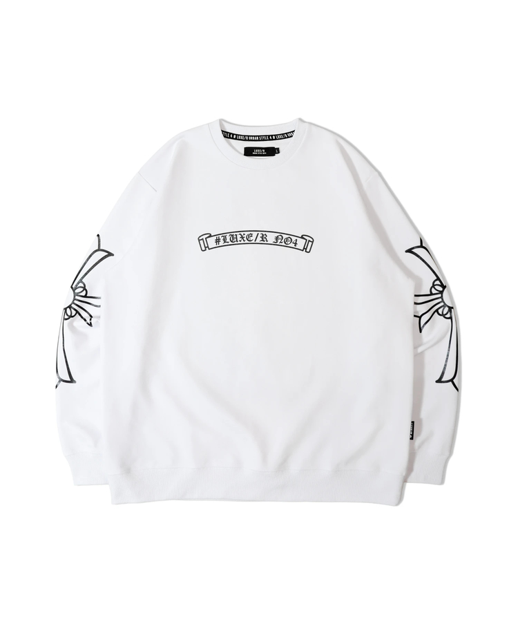 JACKROSE(ジャックローズ) |LUXE/R/ラグジュ 46113-クロスプリント クルースウェット(MENS)