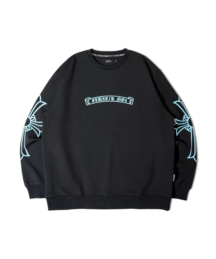 JACKROSE(ジャックローズ) |LUXE/R/ラグジュ 46113-クロスプリント クルースウェット(MENS)