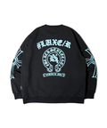 JACKROSE(ジャックローズ) |LUXE/R/ラグジュ 46113-クロスプリント クルースウェット(MENS)