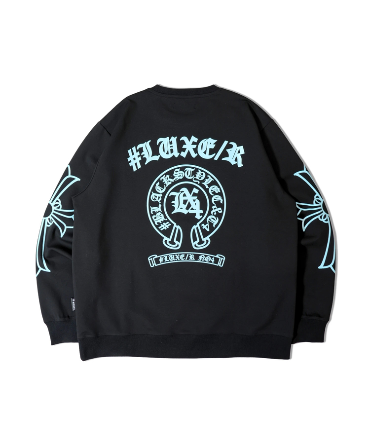 JACKROSE(ジャックローズ) |LUXE/R/ラグジュ 46113-クロスプリント クルースウェット(MENS)