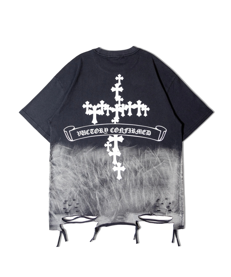 JACKROSE(ジャックローズ) |GA BLEACH-WASH CROSS SS TEE(MENS)