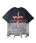 JACKROSE(ジャックローズ) |GA BLEACH-WASH CROSS SS TEE(MENS)