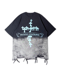 JACKROSE(ジャックローズ) |GA BLEACH-WASH CROSS SS TEE(MENS)