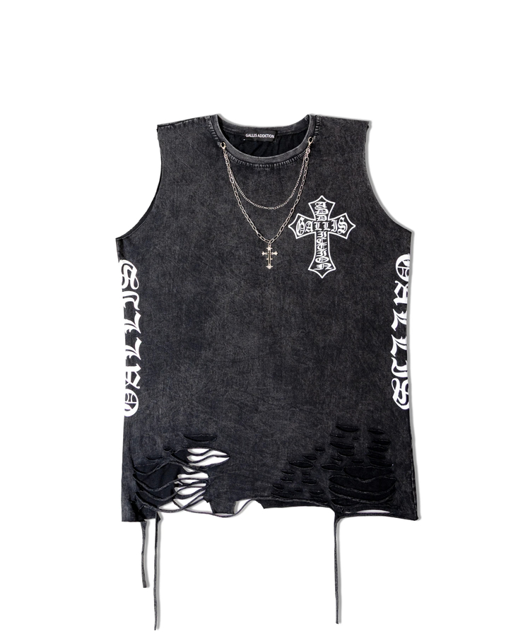 JACKROSE(ジャックローズ) |GA CHEMICAL-DAMAGE NO-SLEEVE(MENS)