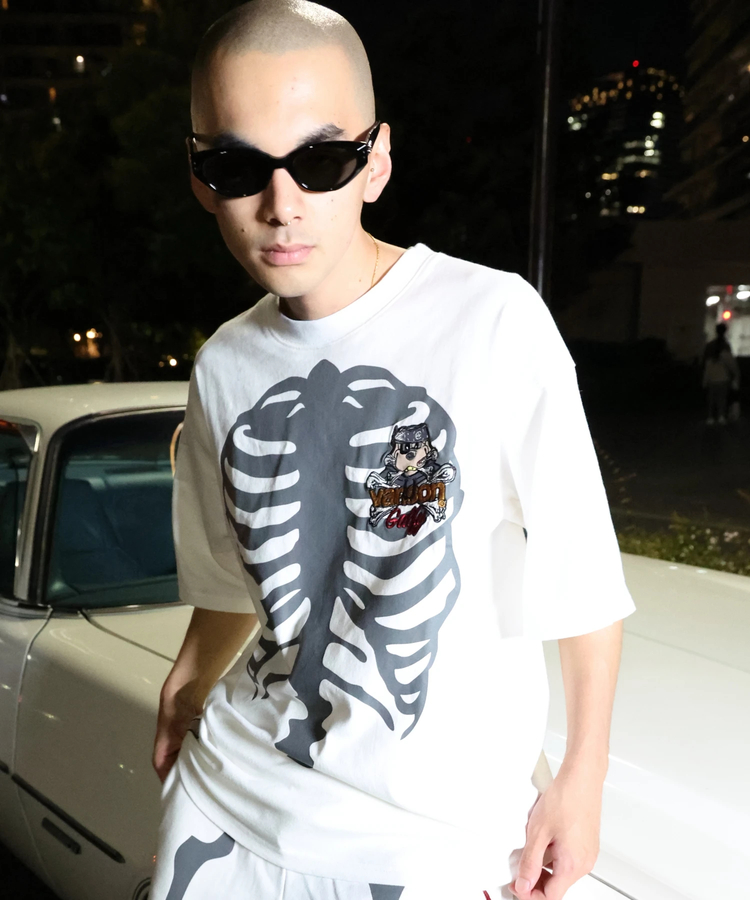 JACKROSE(ジャックローズ) |【VANSON×GALFY×JACKROSE】 骨犬Tee SS(MENS)*セットアップ対応