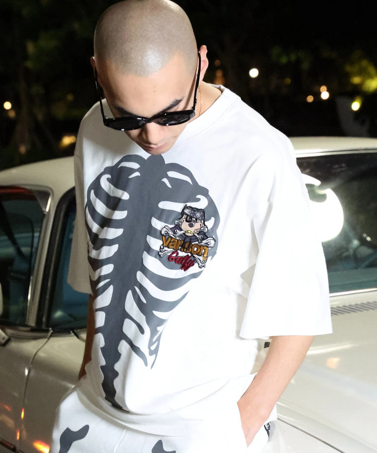 JACKROSE(ジャックローズ) |【VANSON×GALFY×JACKROSE】 骨犬Tee SS(MENS)*セットアップ対応