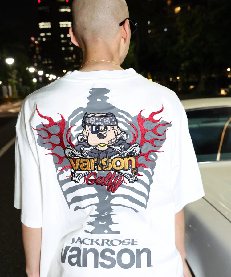 JACKROSE(ジャックローズ) |【VANSON×GALFY×JACKROSE】 骨犬Tee SS(MENS)*セットアップ対応