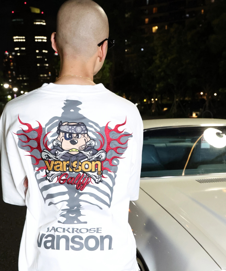 JACKROSE(ジャックローズ) |【VANSON×GALFY×JACKROSE】 骨犬Tee SS(MENS)*セットアップ対応