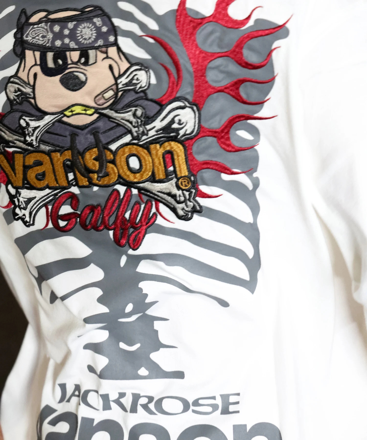 JACKROSE(ジャックローズ) |【VANSON×GALFY×JACKROSE】 骨犬Tee SS(MENS)*セットアップ対応