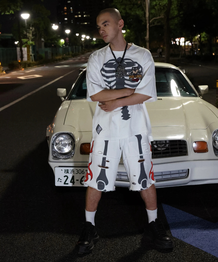 JACKROSE(ジャックローズ) |【VANSON×GALFY×JACKROSE】 骨犬Tee SS(MENS)*セットアップ対応