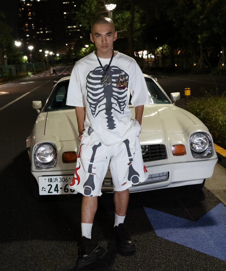 JACKROSE(ジャックローズ) |【VANSON×GALFY×JACKROSE】 骨犬Tee SS(MENS)*セットアップ対応