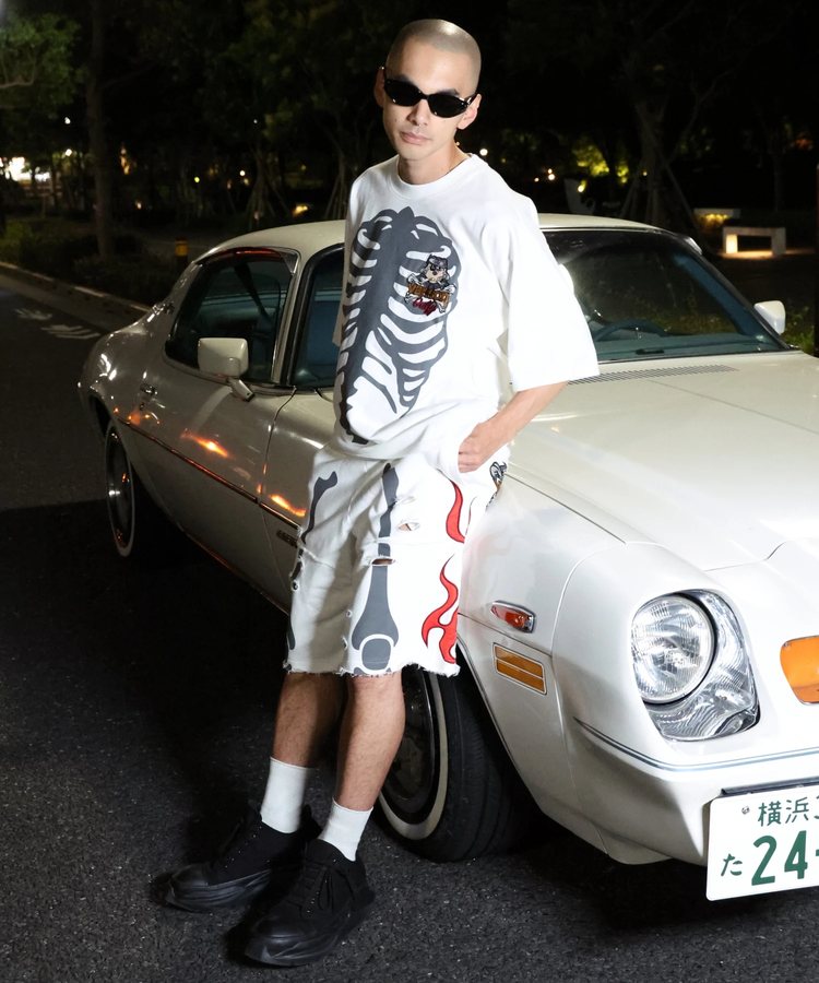 JACKROSE(ジャックローズ) |【VANSON×GALFY×JACKROSE】 骨犬Tee SS(MENS)*セットアップ対応
