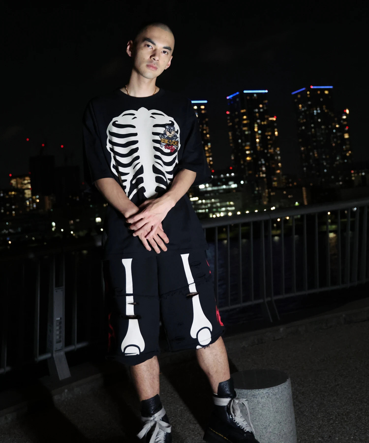 JACKROSE(ジャックローズ) |【VANSON×GALFY×JACKROSE】 骨犬Tee SS(MENS)*セットアップ対応
