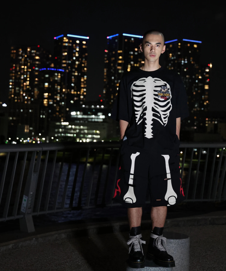 JACKROSE(ジャックローズ) |【VANSON×GALFY×JACKROSE】 骨犬Tee SS(MENS)*セットアップ対応