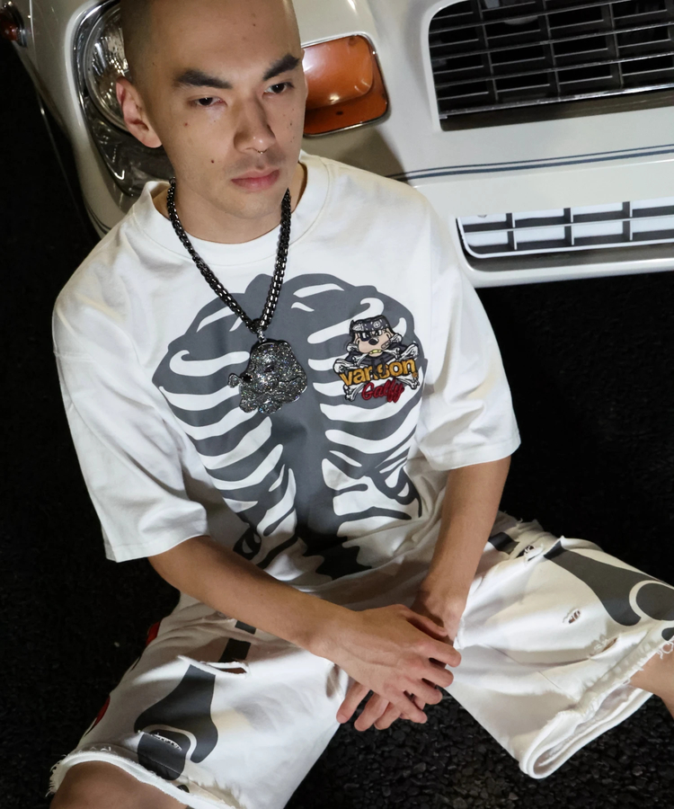 JACKROSE(ジャックローズ) |【VANSON×GALFY×JACKROSE】 骨犬Tee SS(MENS)*セットアップ対応