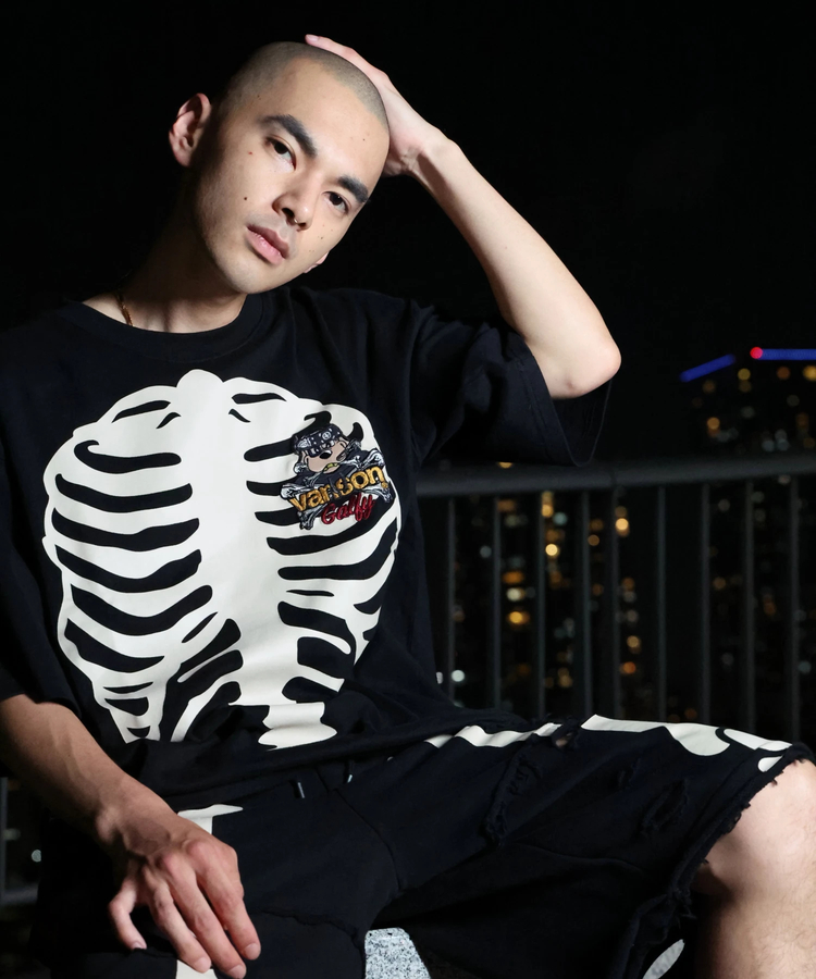 JACKROSE(ジャックローズ) |【VANSON×GALFY×JACKROSE】 骨犬Tee SS(MENS)*セットアップ対応