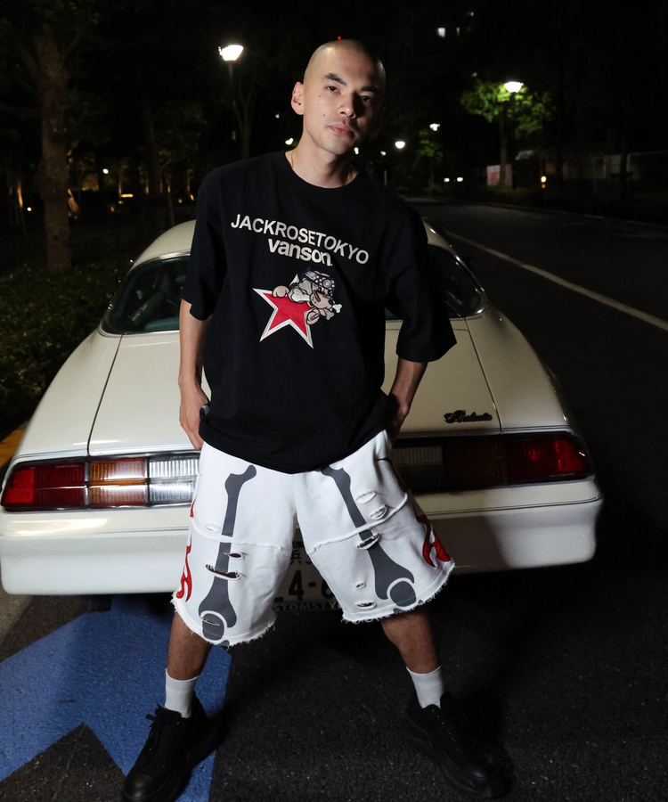 JACKROSE(ジャックローズ) |【VANSON×GALFY×JACKROSE】 骨犬Shorts(MENS)*セットアップ対応