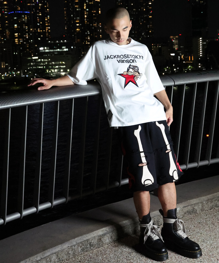 JACKROSE(ジャックローズ) |【VANSON×GALFY×JACKROSE】 骨犬Shorts(MENS)*セットアップ対応