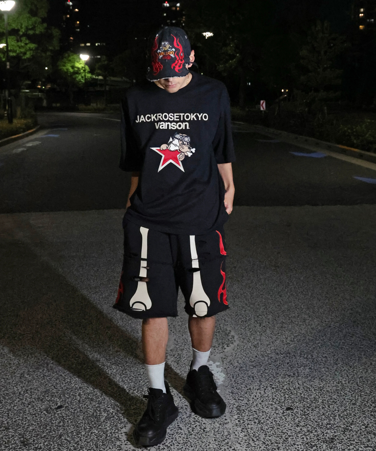 JACKROSE(ジャックローズ) |【VANSON×GALFY×JACKROSE】 骨犬Shorts(MENS)*セットアップ対応