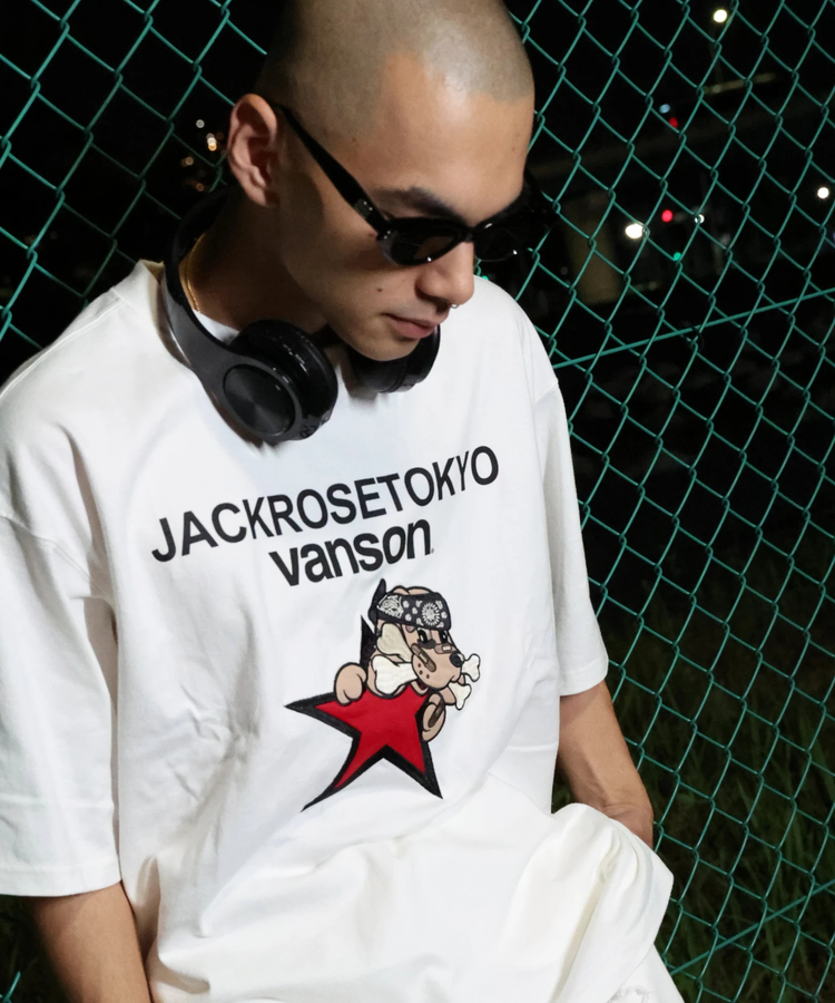 JACKROSE(ジャックローズ) |【VANSON×GALFY×JACKROSE】 星犬Tee SS(MENS)