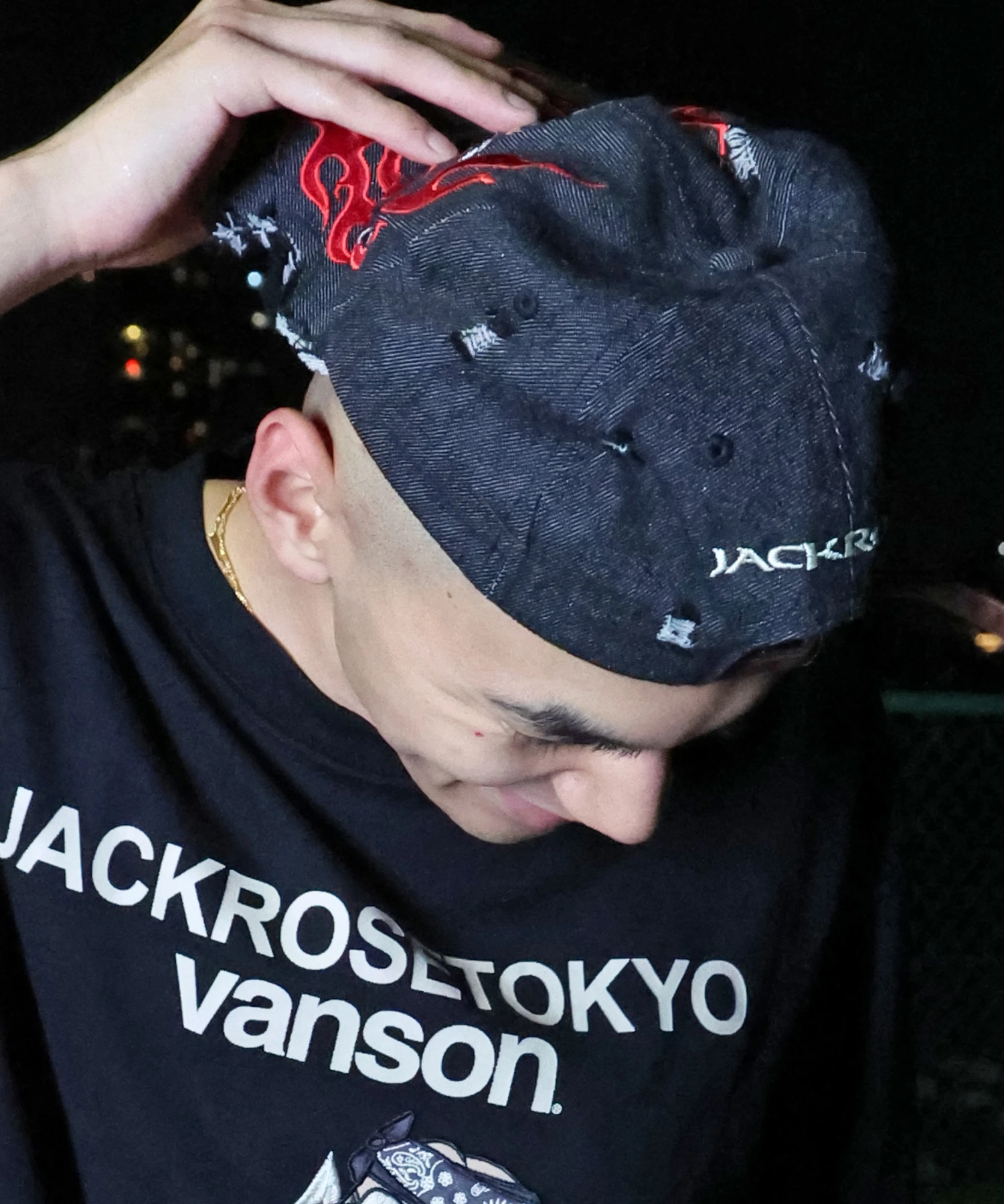 COLLABORATION 【VANSON×GALFY×JACKROSE】炎犬Long Sleeve Tee(MENS