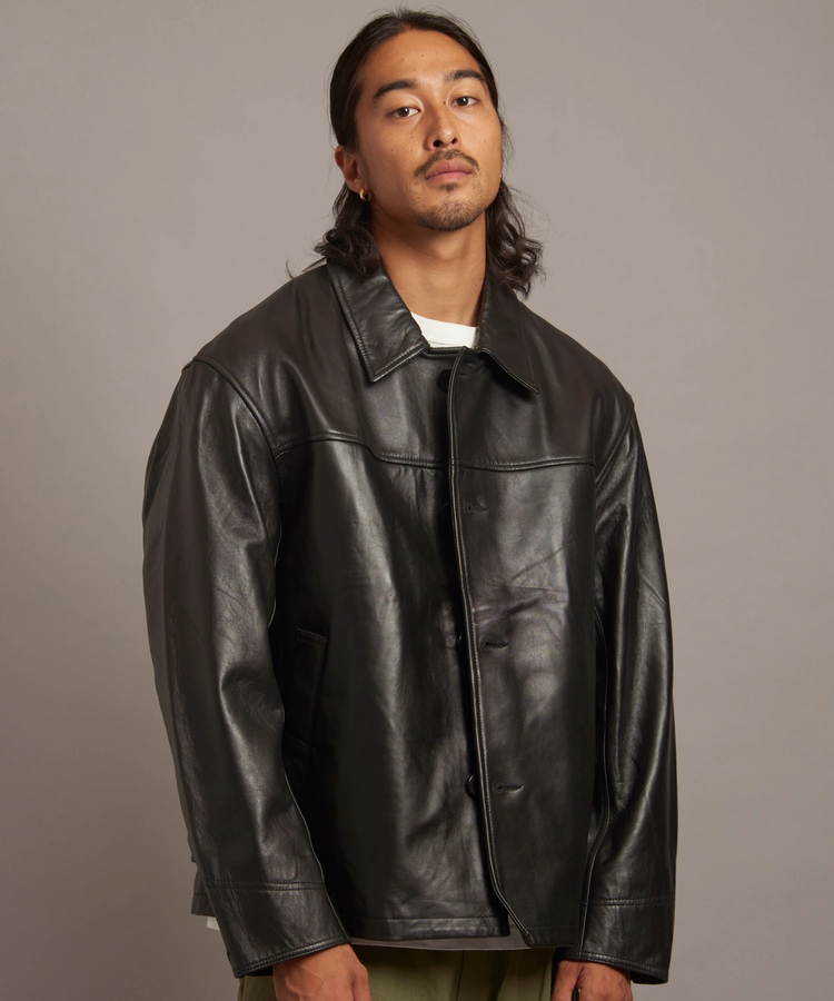 JACKROSE(ジャックローズ) |【SKOOKUM×JACKROSE】LAMB LEATHER CAR COAT 2025(MENS)