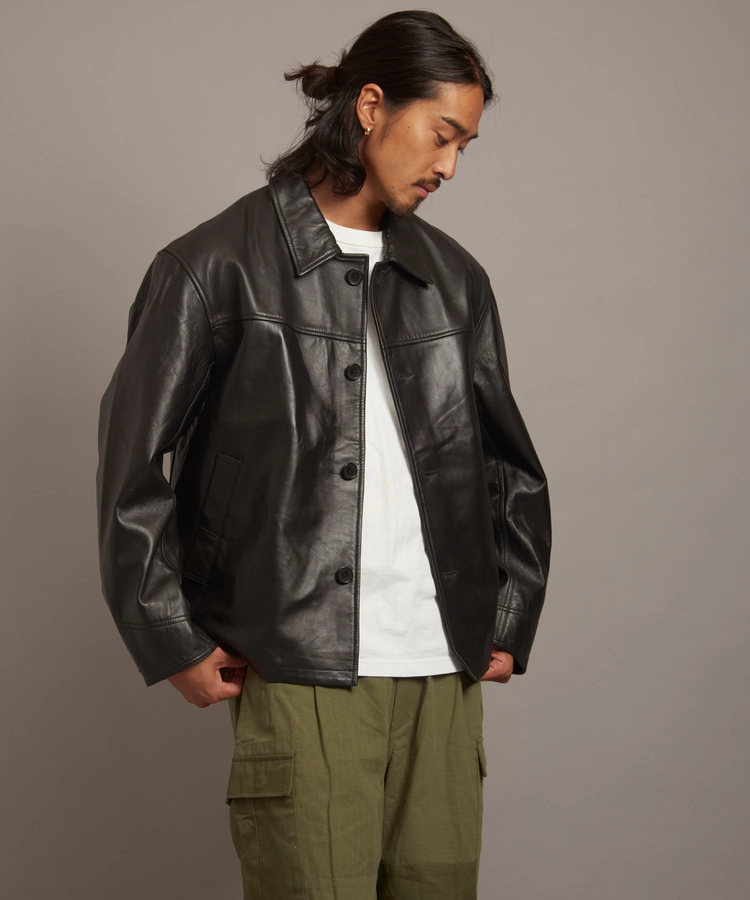 JACKROSE(ジャックローズ) |【SKOOKUM×JACKROSE】LAMB LEATHER CAR COAT 2025(MENS)