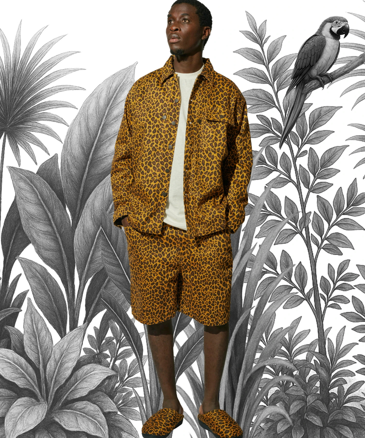 JACKROSE(ジャックローズ) |MANASTASH×A-KLASS/マナスタッシュ×エイクラス HEMP TWILL JKT LEOPARD(MENS)*セットアップ対応