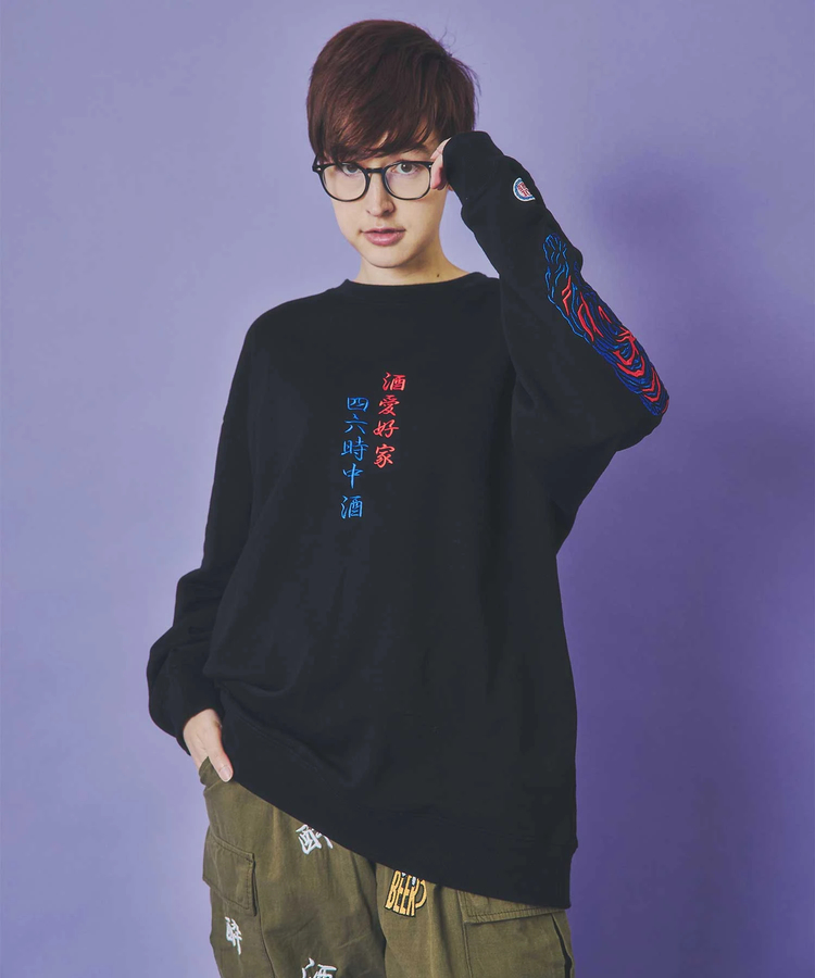 JACKROSE(ジャックローズ) |YOIDORE/酔いどれ 酒愛好家 クルーネックスウェット(MENS)